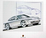 Porsche Design Study Porsche 996 C4 Coupé, Poster 2000