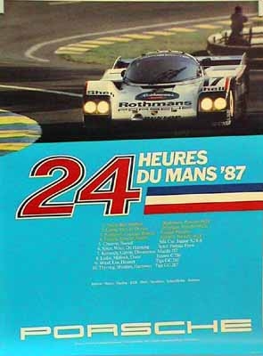 Porsche 24 Hours Of Le Mans 1987 - Porsche Original Race Poster