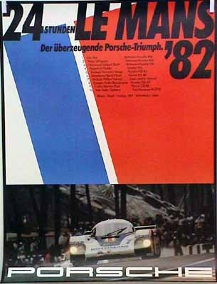 Porsche 24 Hours Of Le Mans 1982 - Porsche Original Race Poster