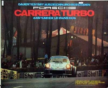 Porsche Carrera Turbo Advertising - Porsche Original Race Poster