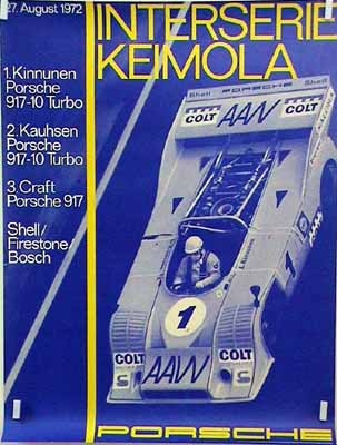 Porsche Interserie Keimola 1972 - Porsche Original Race Poster