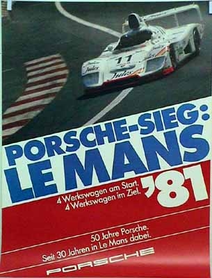Porsche 24 Hours Of Le Mans 1981 - Porsche Original Race Poster