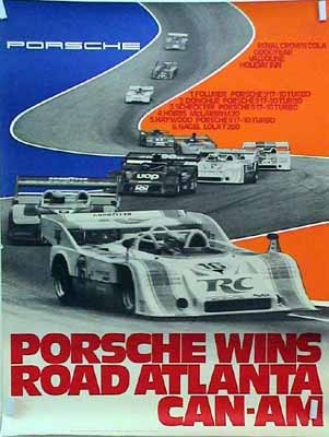 Porsche Wins Mosport Road Atlanta - Porsche Original Rennplakat