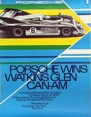 Porsche Watkins Glen Can-am 1973 - Porsche Original Race Poster
