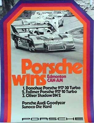 Porsche Edmonton Can-am 1973 - Porsche Original Race Poster