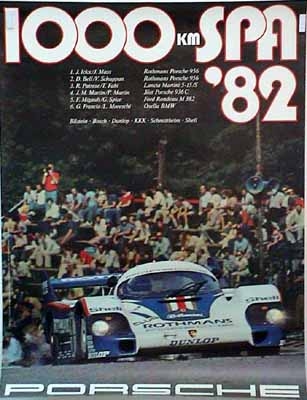 1000 Km Spa 1982 Porsche