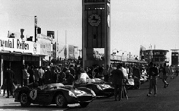 Brookes And Behra In Theri Ferrari 250 Testa Rossa Nurburgring 1
