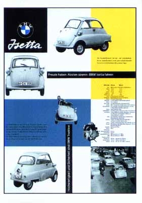 Bmw Isetta 1955 - Postcard Reprint
