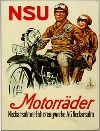 Nsu Bicycle 1912 Motorcycle - Postcard Reprint